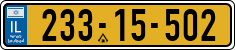 License plate of Israel, Regular plates