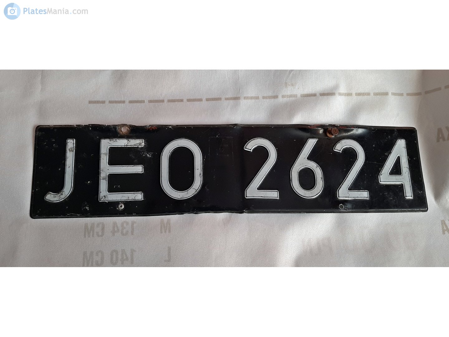 JEO 2624, License plate without vehicle 
