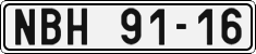 License plate of the Czech Republic, Cars (1960)