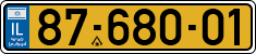 License plate of Israel, Regular plates