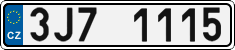 License plate of the Czech Republic, Cars (2001)