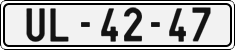 License plate of the Czech Republic, Cars (1960)