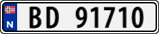 License plate of Norway, Cars