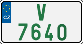 License plate of the Czech Republic, Oldtimers (2001)