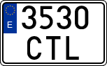 License plates of Spain, Ordinary (2000)