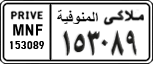 License plate of Egypt, Cars (1999)