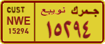 License plate of Egypt, Cars (1999)