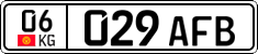 License plate of Kyrgyzstan, Private owners (2016)