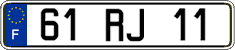 French license plate, FNI