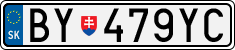 License plate of Slovakia, Cars