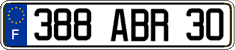 French license plate, FNI