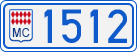 License plate of Monaco, Cars