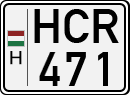 license plates of Hungary, Cars (1990)