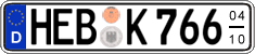German license plate, Seasonal plates