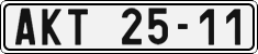 License plate of the Czech Republic, Cars (1960)