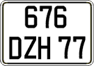 French license plate, FNI