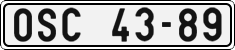 License plate of the Czech Republic, Cars (1960)