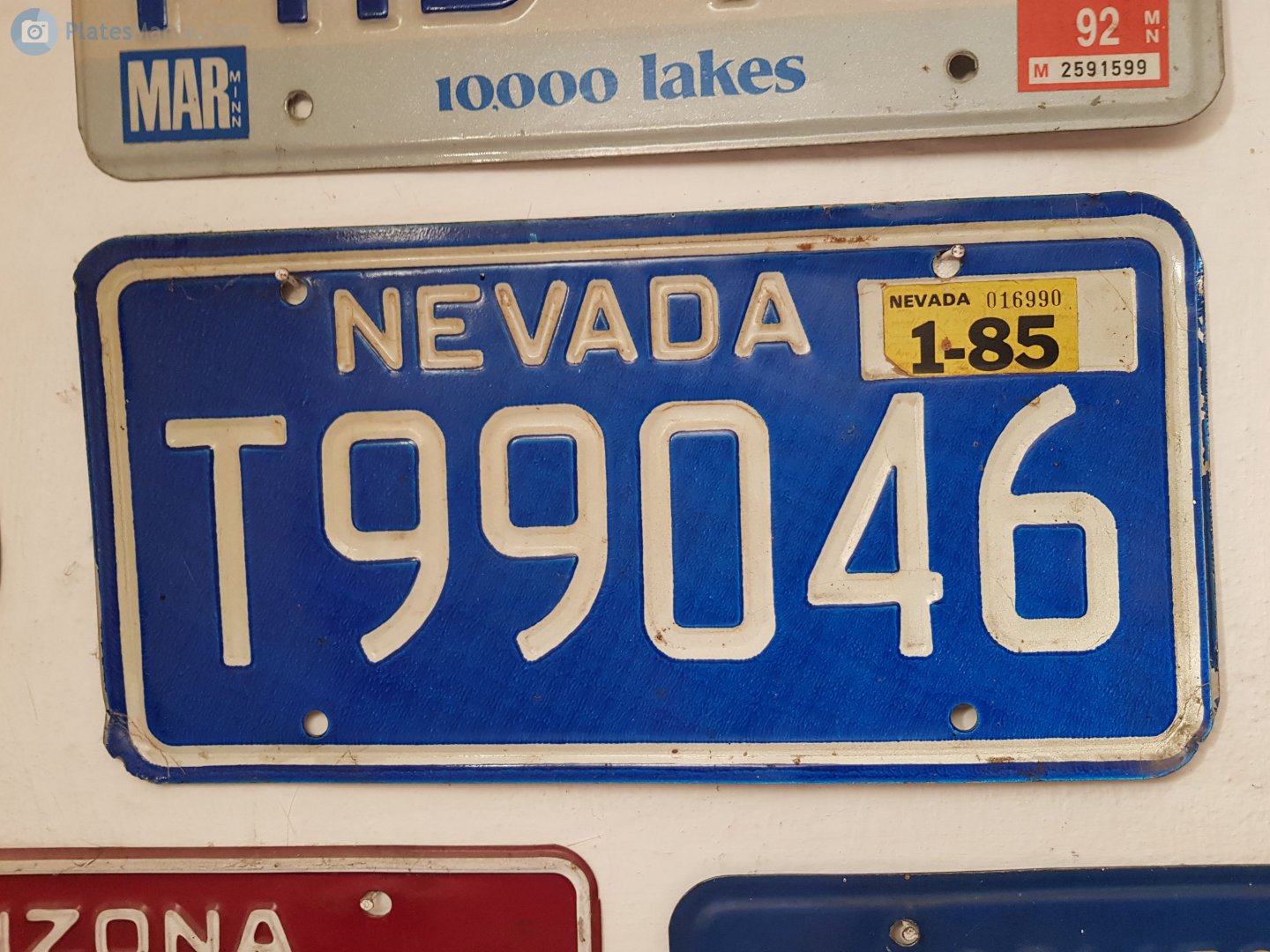 T99046, License plate without vehicle 