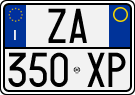License plate of Italy, Cars (1994 year series)