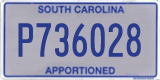 South Carolina, Apportioned (A123456)
