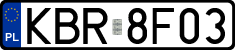 License plates of Poland, Regular car plates