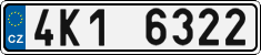 License plate of the Czech Republic, Cars (2001)