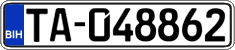 License plate of Bosnia and Herzegovina, Taxi