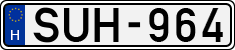 license plates of Hungary, Cars (1990)