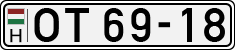 license plates of Hungary, Oldtimers (1990)