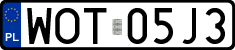 License plates of Poland, Regular car plates