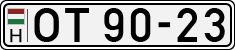 license plates of Hungary, Oldtimers (1990)