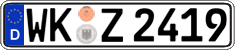 German license plate, Regular plates