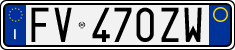 License plate of Italy, Cars (1994 year series)