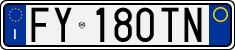 License plate of Italy, Cars (1994 year series)