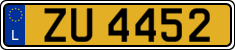License plate of Luxembourg, 2003 year system