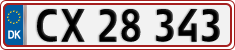 License plate of Denmark, Regular plates