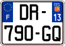 French license plate, SIV (ordinary)