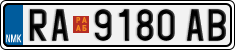 License plate of North Macedonia, Regular plates (2012)