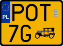 License plates of Poland, Oldtimers