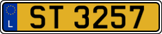 License plate of Luxembourg, 2003 year system