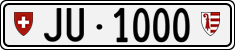 License plate of Switzerland, Cars