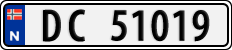 License plate of Norway, Cars