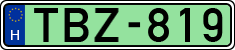 license plates of Hungary, Electric vehicles (1990)