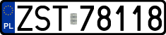 License plates of Poland, Regular car plates