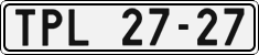 License plate of the Czech Republic, Cars (1960)