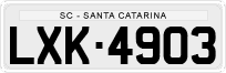 License plate of Brazil, Private owners (1990)