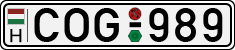 license plates of Hungary, Cars (1990)