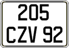 French license plate, FNI