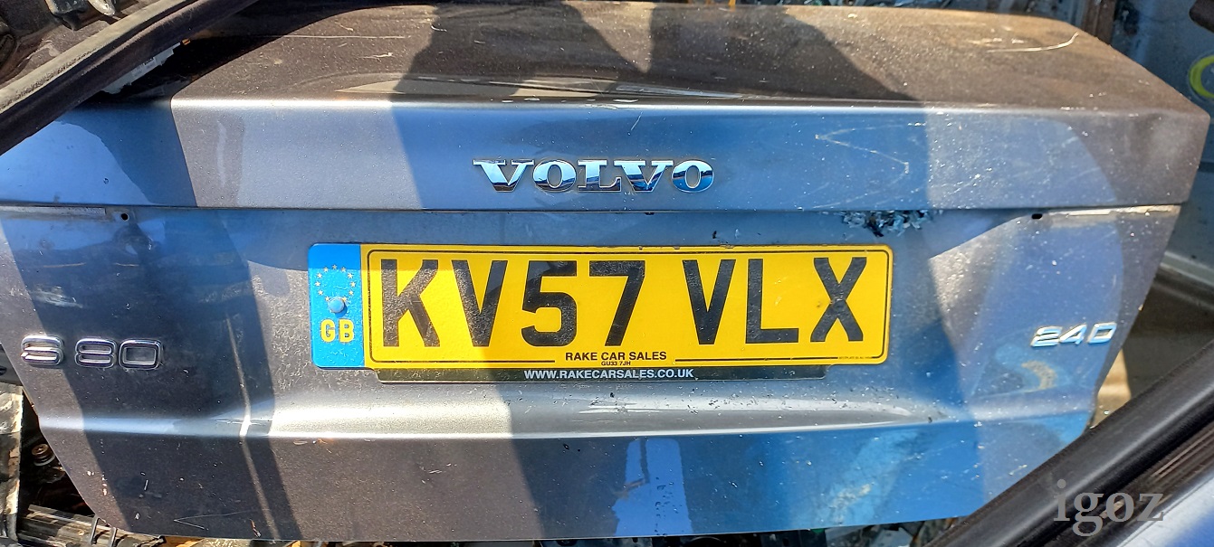KV57VLX, License plate without vehicle 