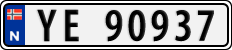 License plate of Norway, Cars